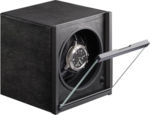 Кутия за самонавиващи часовници Charles Kaeser HORIZON CLASSIQUE Purist Black Leather-Clad, Glass Door, Single Watch Winder
